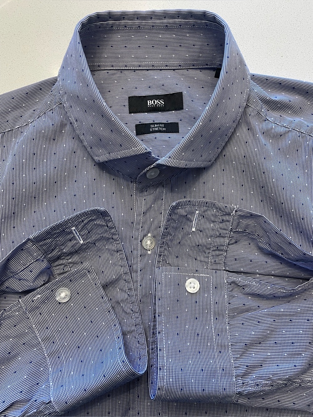 Hugo Boss - cotton blend dress shirt Size Large